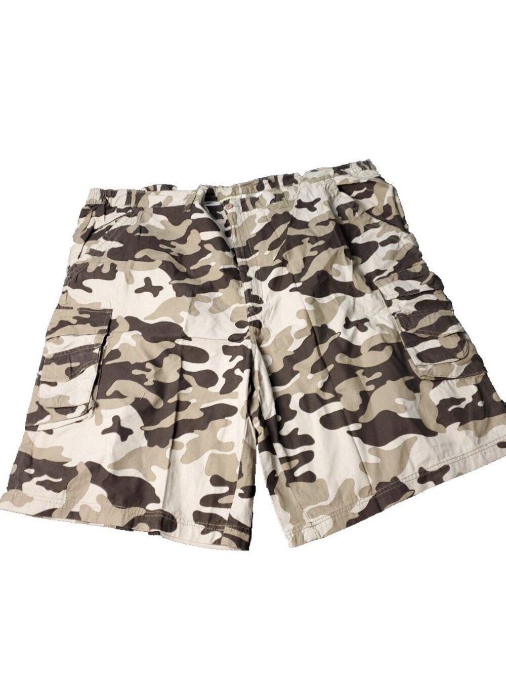 Boulder Creek Cargo Shorts Mens 54 Big Tall Camo Trading Brown Tan Khaki Chino